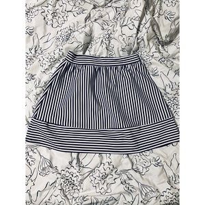Black & White Striped Bell Skirt